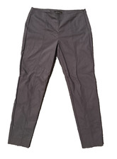 St.John slimming ponte seam side zip ankle pants gray size 8 made in USA