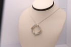 14k Circle of Diamonds Solid Gold Natural Round Diamond Necklace Pendant — photo 8