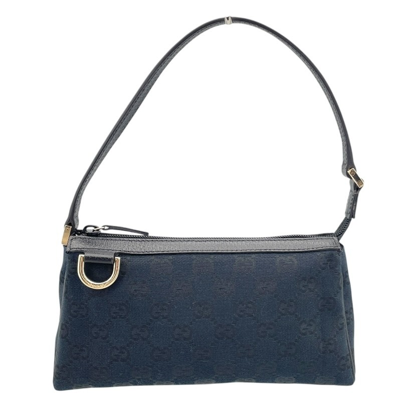 GUCCI Abbey One Shoulder Black GG Canvas Handbag Women Pre-Owned from Japan  