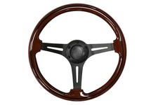 Sportlenkrad steering wheel DRIFT KJS 350 mm – Holz, Schwarz