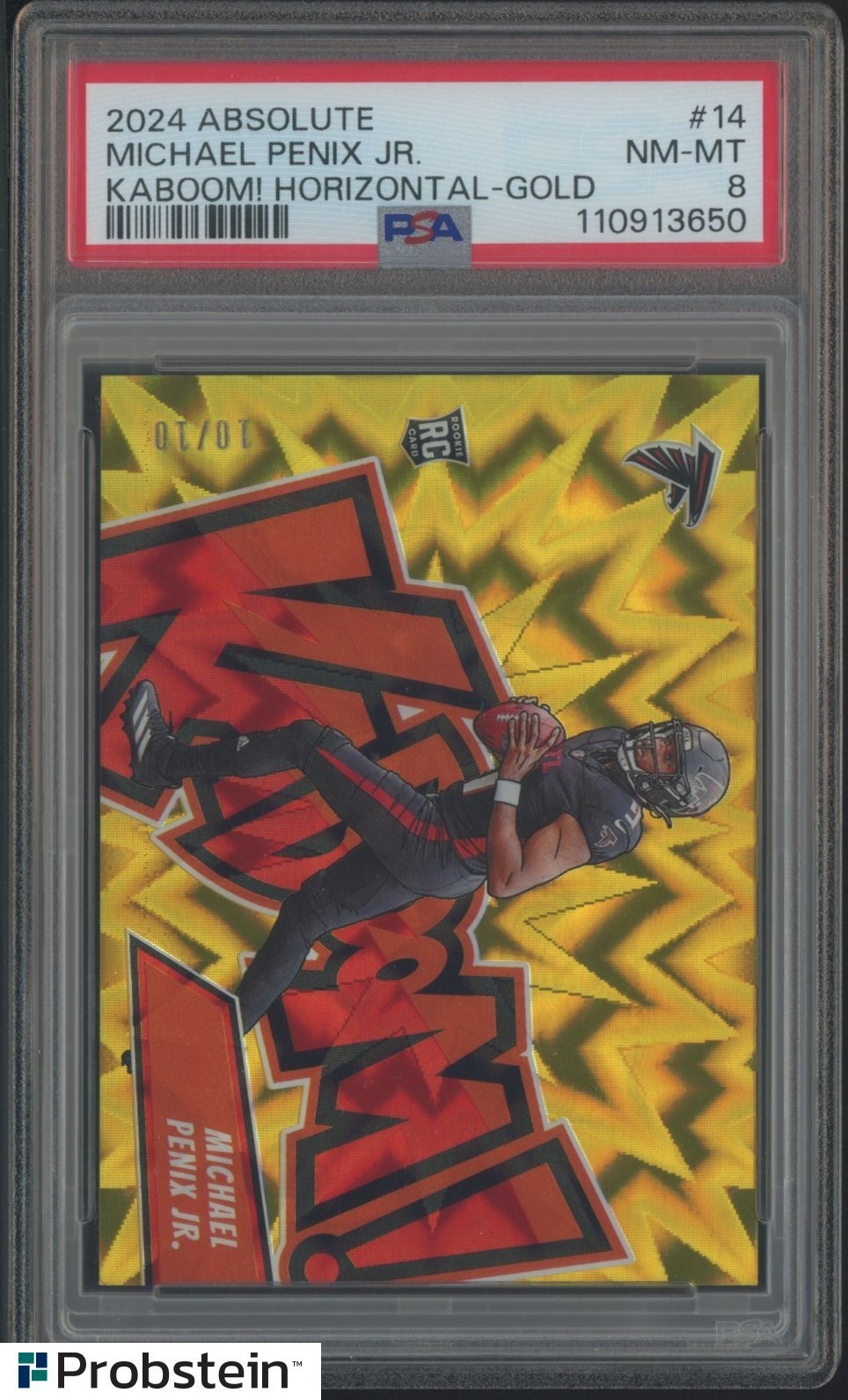 Michael Penix Panini Absolute Kaboom! Horizontal #14 Gold