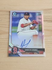 2018 Bowman Chrome Darwinzon Hernandez 1st /499 Refractor Auto #BCPA-DH Red Sox