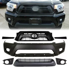 Front Bumper Cover Fascia & Grille Assembly Kit For 2012-2015 Toyota Tacoma