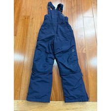 Lands End Squall Kids Navy Blue Insulated Snow Bib Overalls Grow A Longs Size 8