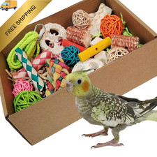 bird toys  Colorful Parrot Foraging and Tearing Toy Box - Suitable colorful