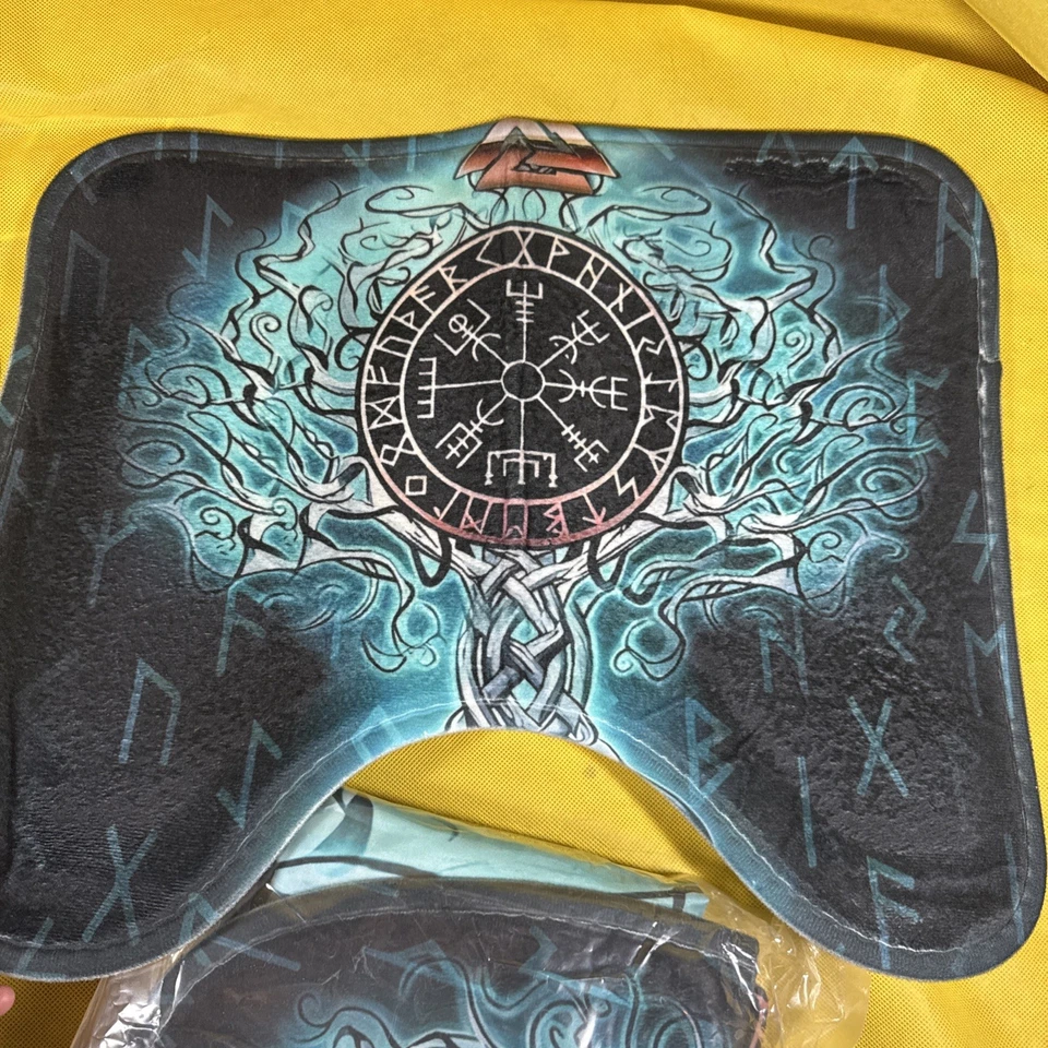 Juego de 4 cortinas de ducha de baño, juegos de baño con alfombras (alfombra de baño en forma de U) J5 Foto 2 de 2