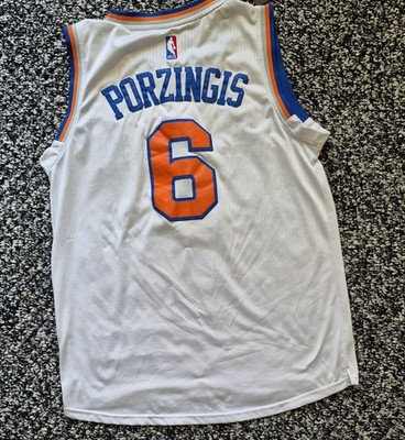 New York Knick Kristaps Porzingis Adidas Jersey Adult Medium White