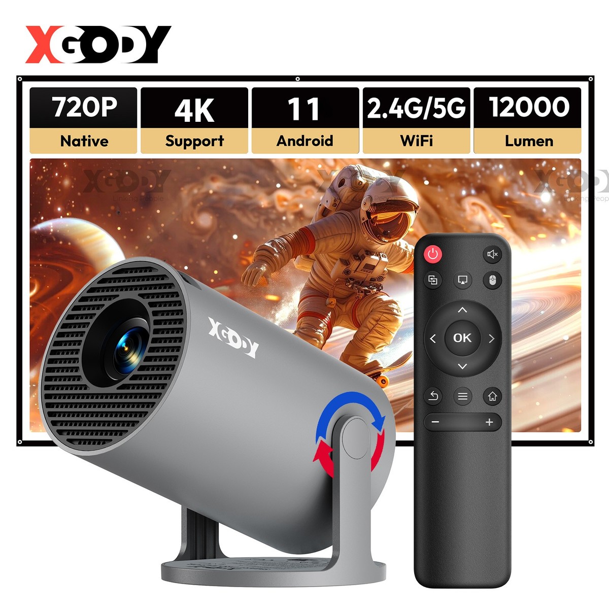 Pro Projector Full Hd Home Theater Cinema 15000 Lumens Led Beamer Pro