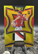 CHASE BURNS 2025 Panini Select Selective Swatches Gold Pulsar /10 RC 3 Colors