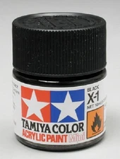 Tamiya Acrylic X-1 Gloss Black Paint Jar 81501