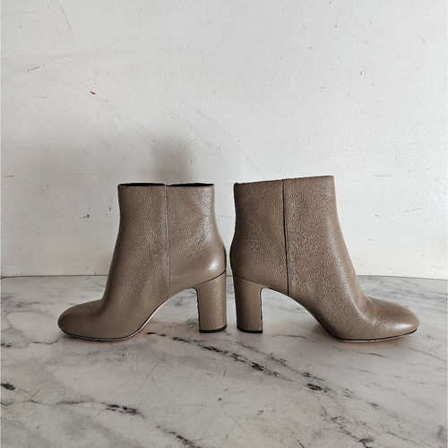 Kate Spade Knott Zip Rustic Brown Heel Leather Boots 8.5 New With Box - Picture 4 of 7