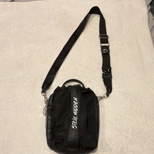 Steve Madden Black Shoulder Bag Adjustable Strap Silver Hardware Zipper Accents