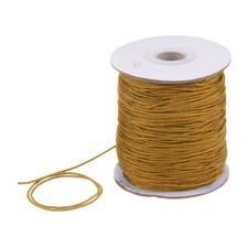 1.5mm Nylon Satin Cord 150 Yards Bracelet String Beading Thread, Earthy Yellow