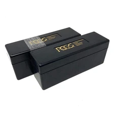 Black Official PCGS Plastic Storage Box Holds 20 Slabs Set of Two