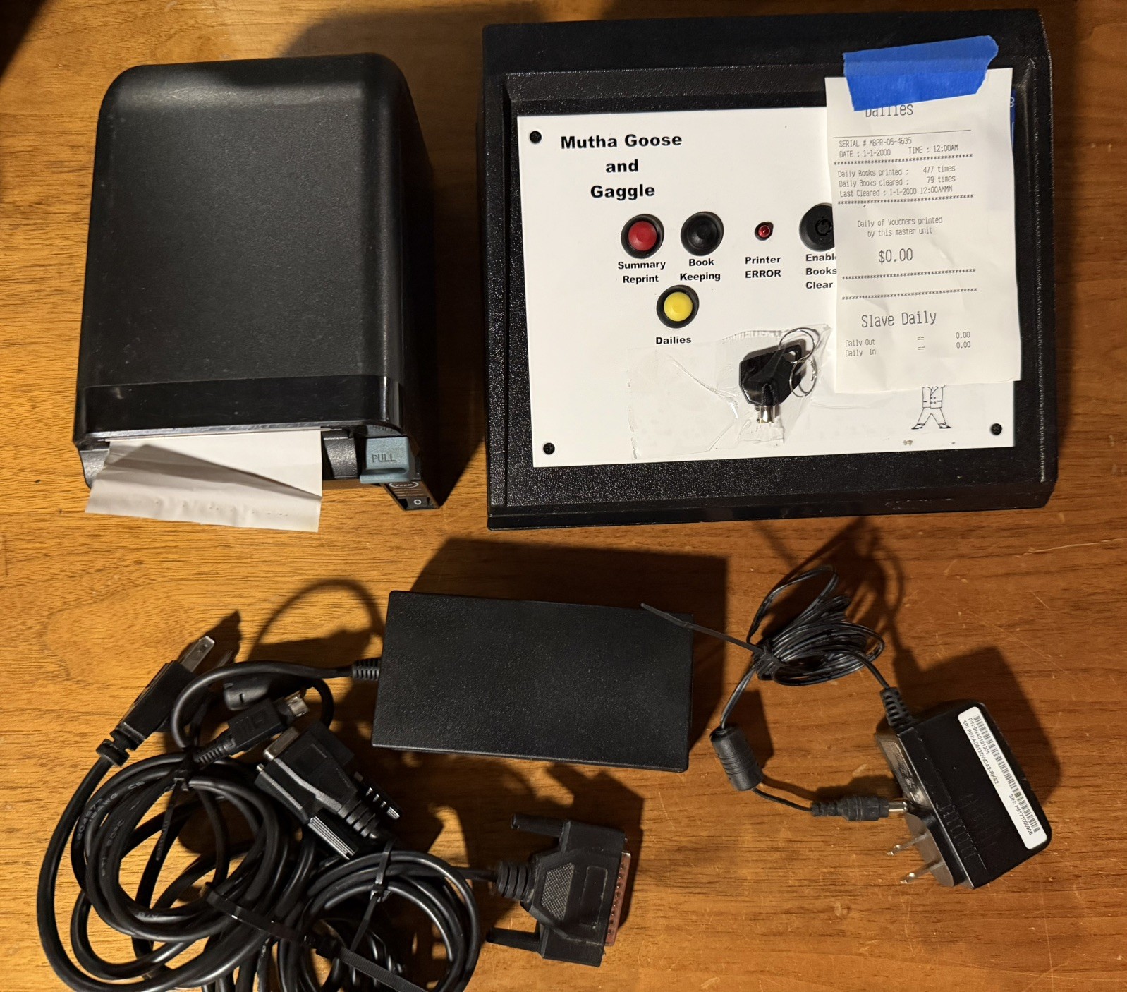 Mutha Goose & Gaggle Accounting System Box & Sewoo Receipt Printer used/tested