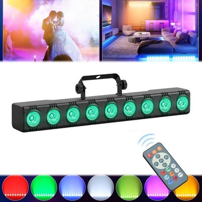 Wall Wash Light Bar 9 LED RGBW 4in1 DMX Stage DJ Party Strobe Beam Light