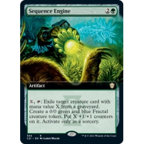 SEQUENCE ENGINE (EXTENDED ART) X4 Commander 2021 Magic MTG TARJETA COMO NUEVA - Imagen 1 de 1