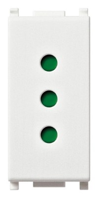 Steckdose 2P+E 10A P11 weiß Vimar Plana 14201