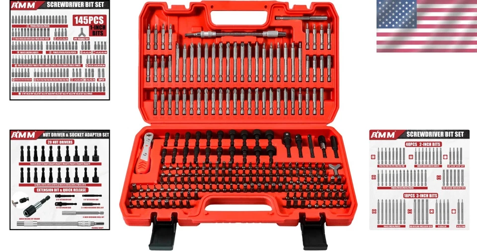 232-Piece Chrome Vanadium Screwdriver Bit Set for Ultimate Precision - Image 2 of 4