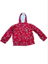 Disney Parks Minnie Mouse Red Hooded Windbreaker Jacket Girls Size XS 4/5
