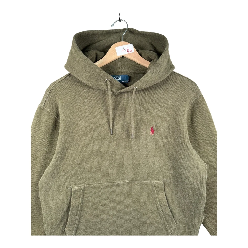 Vintage Polo Ralph Lauren Hoodie Brown Men's Small - Image 2 of 4