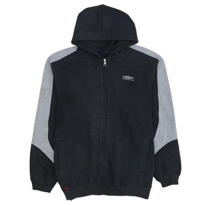 Umbro Herren Hoodie schwarz grau Full Zip Gr. M Sportswear