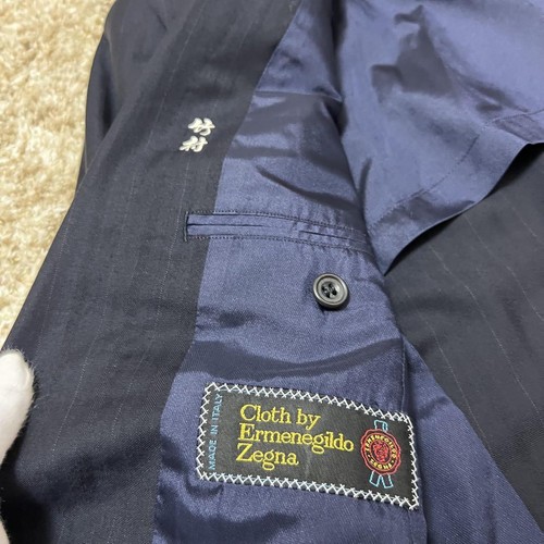 Ermenegildo Zegna Set-Up Suit Navy Double-Breasted Luxury Italian From Japan RIN - Picture 5 of 24