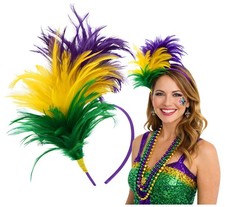 Womens 1920s Faux Colorful Feather Headband Flapper Headpiece Costume Accessory
