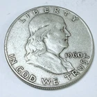 1960 D Franklin Half Dollar • 90% Silver Circulated Coin #5999