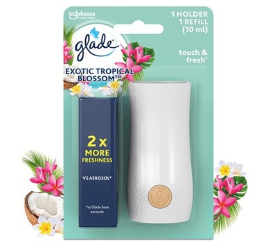 Glade Touch & Fresh Lufterfrischer Halter 10 ml (1er Pack), Tropical Blossoms 