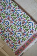 Hand Block Print Fabric 100 Cotton 3 Yard NO TARRIF CHARGES 100 ZK 109
