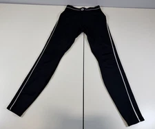 Pure Barre Womens Black White Stripe Workout Active Leggings Size Small
