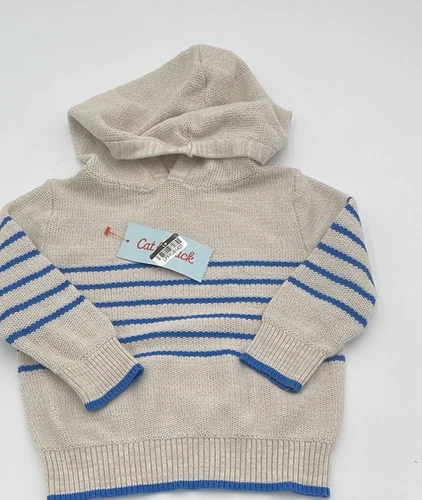 OFF WHITE Maglione a righe Cat & Jack con cappuccio