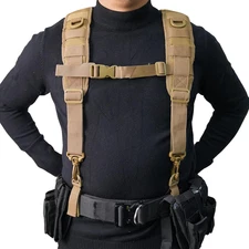 Tactical Outdoor H-Harness Duty Belt Suspenders (Battle Belt Not Included)
