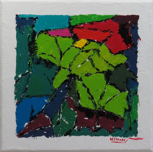 New Art Original Small Painting Impressionism Red Rose floral Hilton McLaurin
