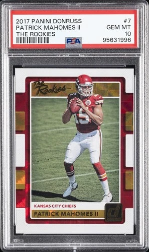 2017 PANINI DONRUSS THE ROOKIES #7 PATRICK MAHOMES II ROOKIE RC PSA 10