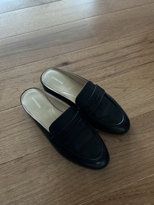 Womens Black Loafers PRISTINE CONDITION  Lands End  Business Casual Work Shoes