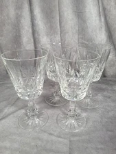 Set Of 4 Waterford Crystal "ROSSLARE" Water Goblets 6 3/4" Retired, Gothic Mark