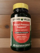 NEW! Spring Valley Blood 🩸 Pressure Support Hearth Health 60 Vegetarian Caps