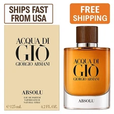 New Giorgio Armani Acqua Di Giò Absolu for Men 4.2 oz EDP – 100% Authentic*
