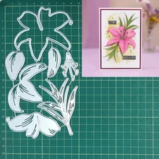 Lily Flowers Metal Cutting Dies Scrapbooking Photo Album Decorative Paper Craft