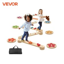 6 PCS Balance Beam Stepping Stones Indoor Outdoor Wooden Toddler Balance Boards