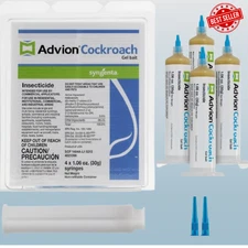 Advion Cockroach Gel Bait, 4 Tubes x 30-Grams, 1 Plunger and 2 Tips NEW Sealed