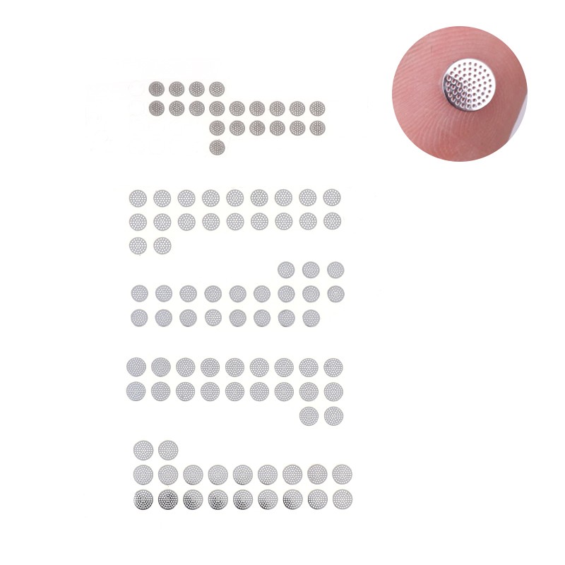 20Pcs In-ear Earphone Filter Dust Net Earbuds Dust-proof Steel Mesh With Glue
