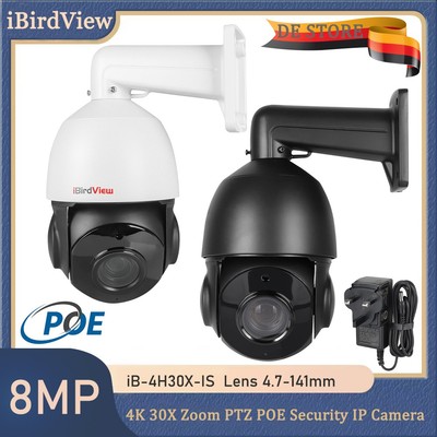 4k 8MP 30XZoom Auto Tracking PTZ IP Kamera PoE 2-Wege Audio Hikvision Kompatibel