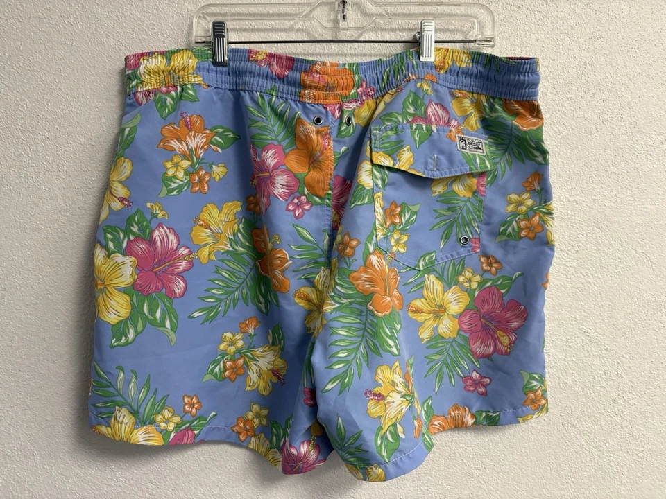 Bañador Polo Ralph Lauren Board Shorts Para Hombre Azul Hawaiano Floral 2XL XXL Foto 2 de 4