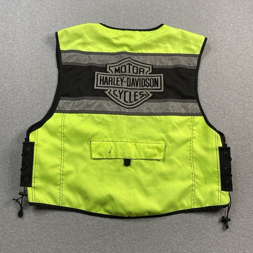 Chaleco Harley Davidson Para Hombres 3XL Oficial Alta Visibilidad Seguridad Reflectante Bolsillos con Cremallera * - Imagen 19 de 19