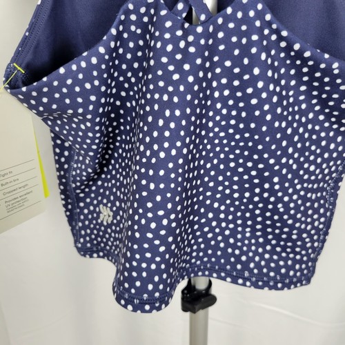All In Motion Spots Bra Girl's Youth SIZE M/8 Blue Cropped Tank Cross Strip Back - Picture 10 of 12