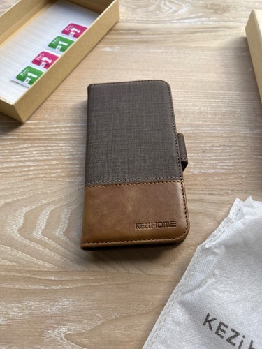 Custodia portafoglio iPhone 13 caffè e marrone - Foto 2 di 5