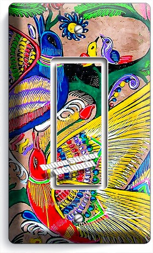 MEXICAN BIRDS ON TREE OF LIFE FOLK ARTE INTERRUTTORE LUCE USCITA PIATTO PARETE ARREDAMENTO CAMERA - Foto 4 di 34